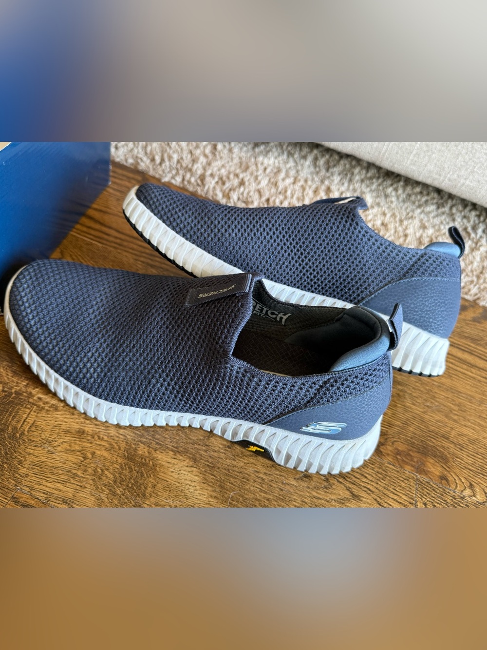 Skechers Ultra Flex 3.0 Wintek Men’s 9 Gray Blue Slip-On Sneakers - Picture 3 of 9